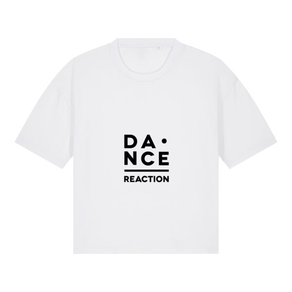 Boxy T-shirt VOLWASSENEN Zwarte Print Thumbnail