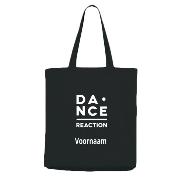 Draagtas Alle Kleuren met voornaam ONDERAAN Witte Print Thumbnail